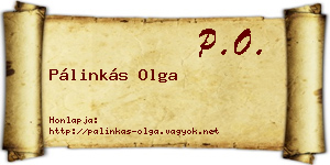 Pálinkás Olga névjegykártya
